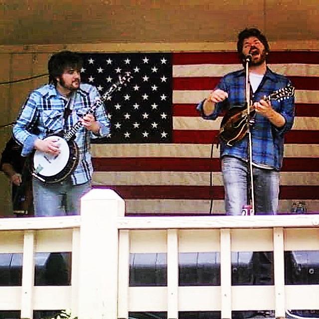 Matt Menefee and Bryan performing with Cadillac Sky at the Bean Blossom Bluegrass Festival in Bean Blossom Indiana, 2009.