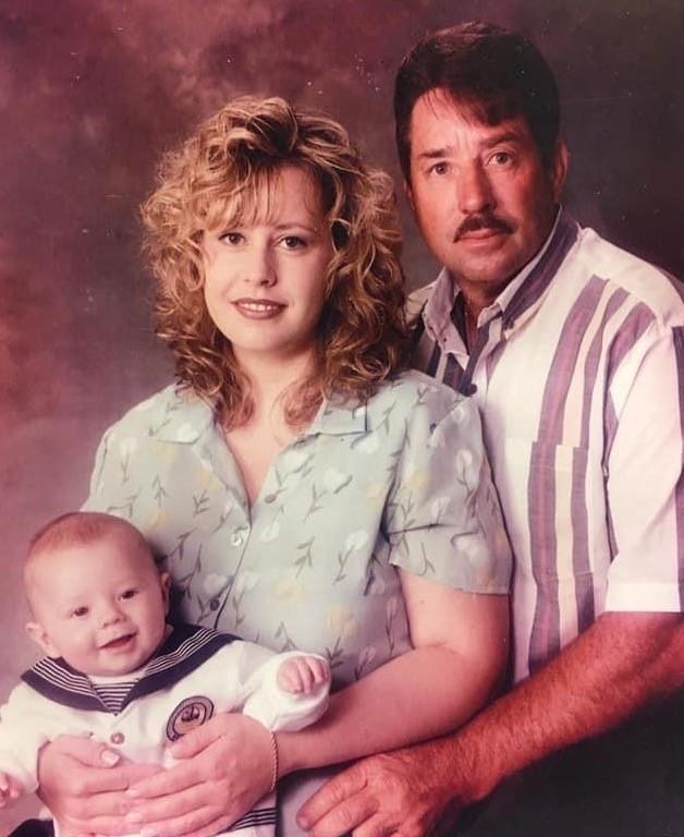 Kelsey's baby picture with his Mom (Sarah) and Dad (William.) June 4th 1998